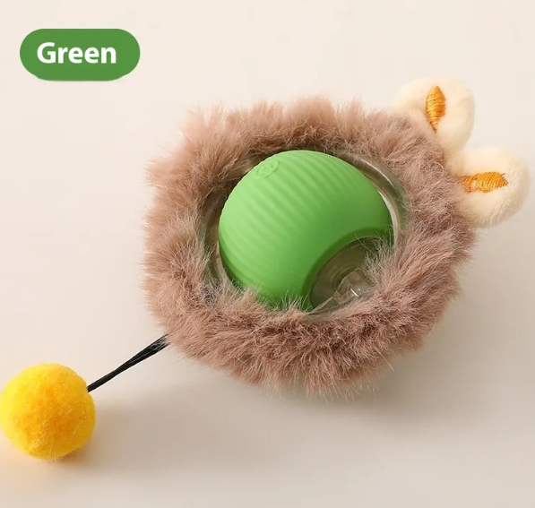 Pelota de juguete PurrPlay autorrodante para gatos