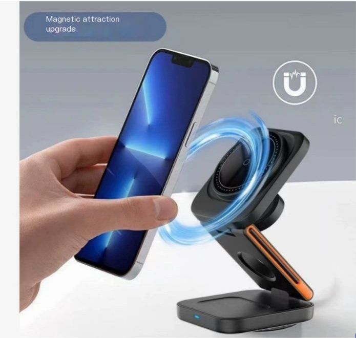 Cargador inalámbrico plegable 3 en 1