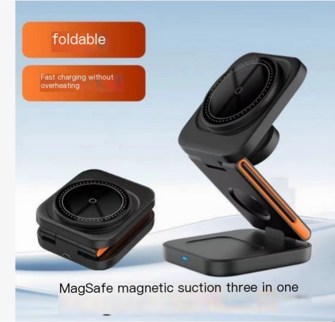 Cargador inalámbrico plegable 3 en 1