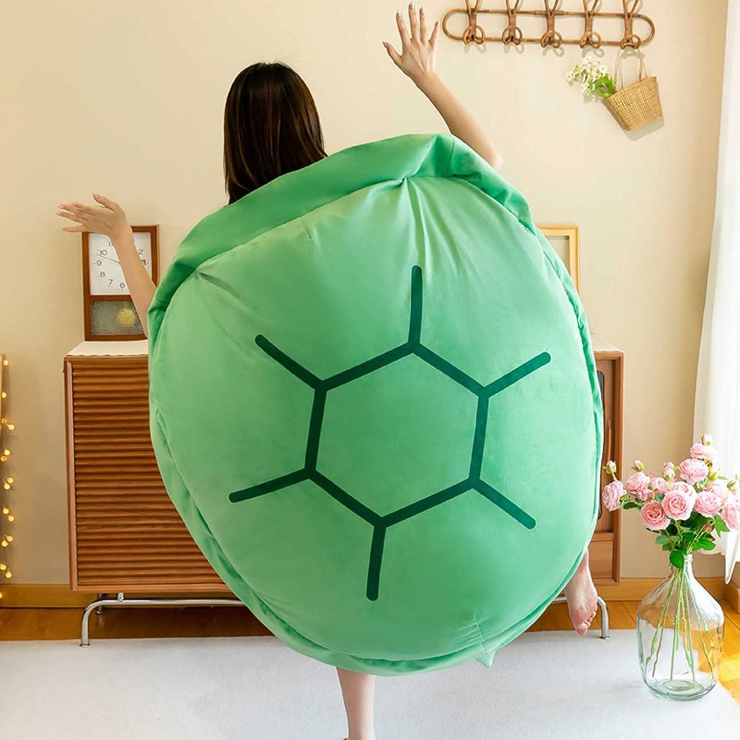 Almohadas Verdes Ponibles con Forma de Caparazón de Tortuga