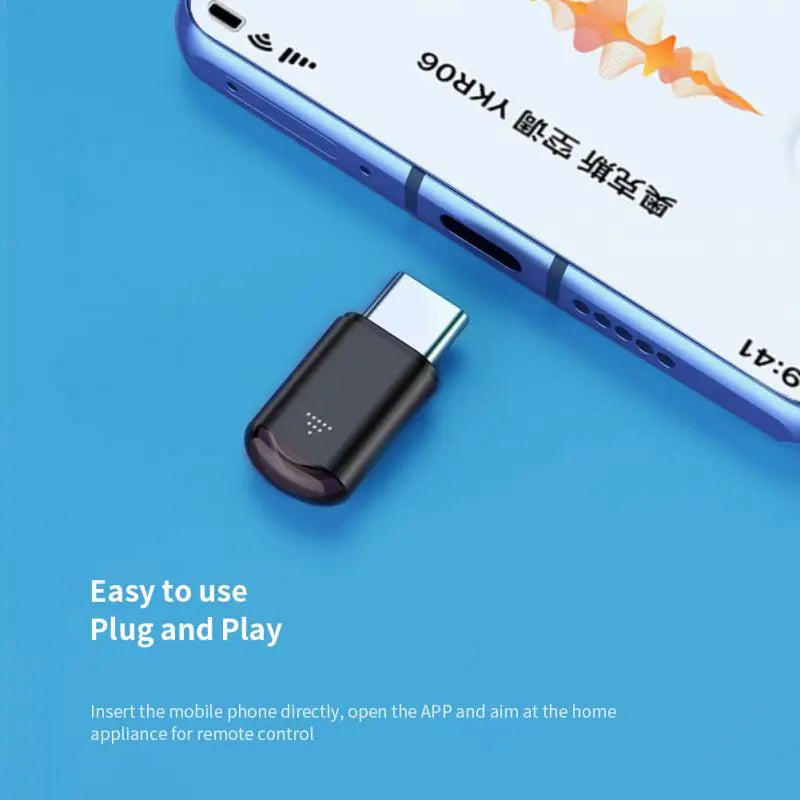Adaptador Mini de Control Remoto Inteligente Infrarrojo para Teléfono USB-C Micro USB con Aplicación