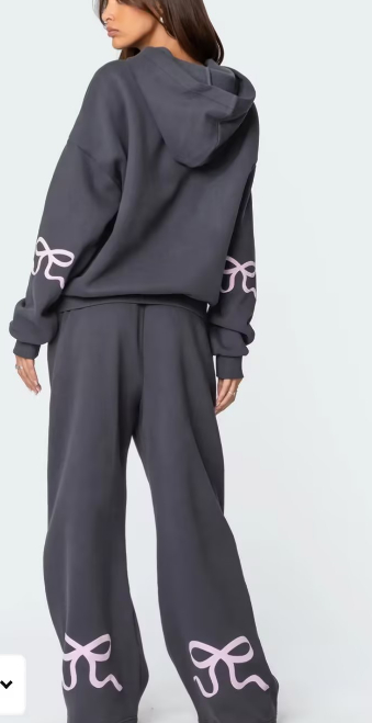 Conjunto de dos piezas de forro polar casual deportivo