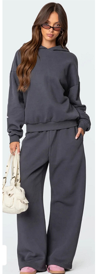 Conjunto de dos piezas de forro polar casual deportivo
