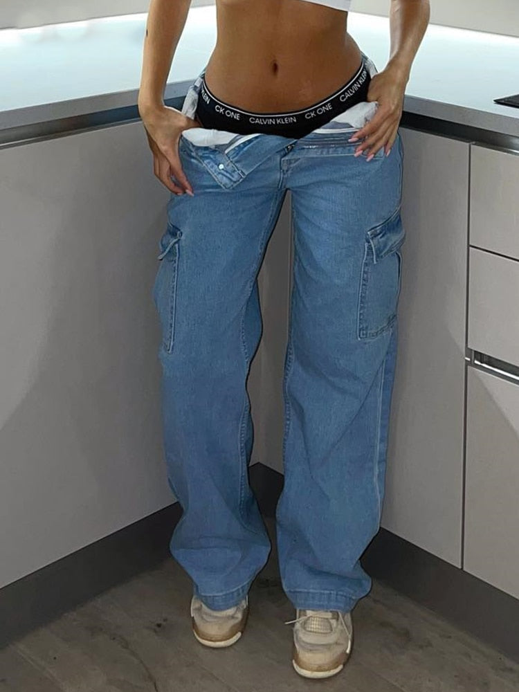 Pantalones cargo de talle alto elegantes