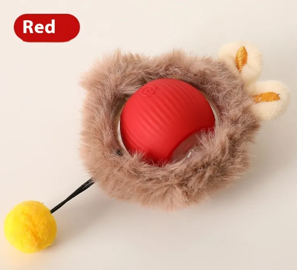 Pelota de juguete PurrPlay autorrodante para gatos